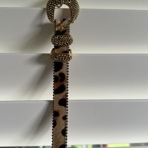 36” belt.  Leopard fur/ leather Small with beautiful details